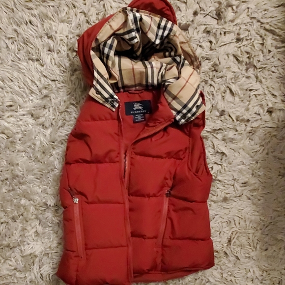 Burberry Jackets & Blazers - Authentic Burberry Red Vest Excellent Condition